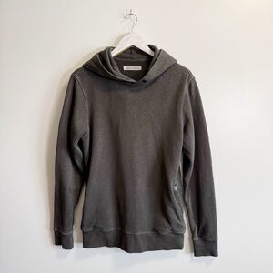 OUTERKNOWN Sur Snap Hoodie Sweatshirt Men’s XS Washed Black Gray